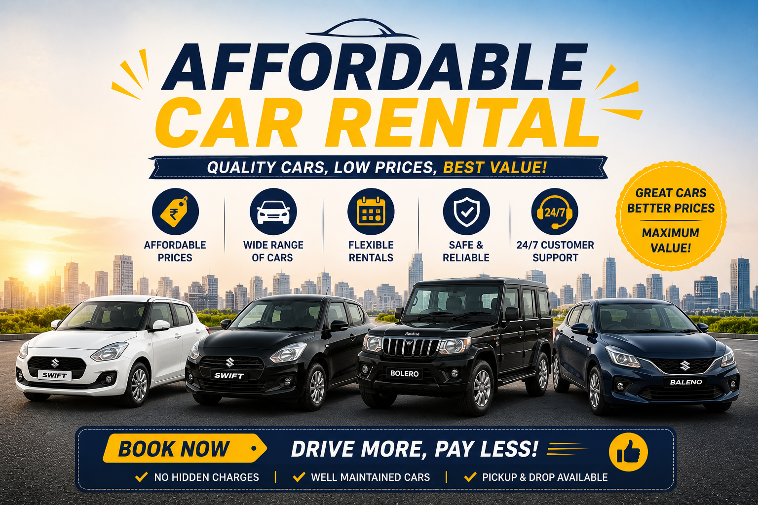 affordable car rental sikar