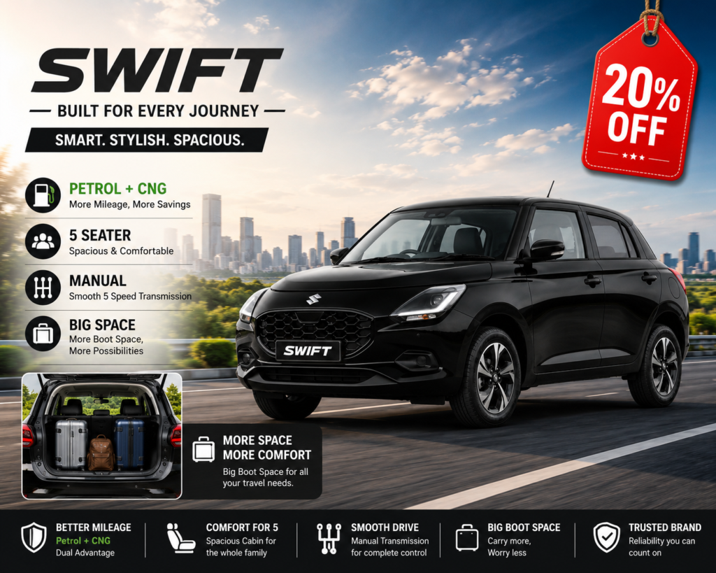 swift black cng