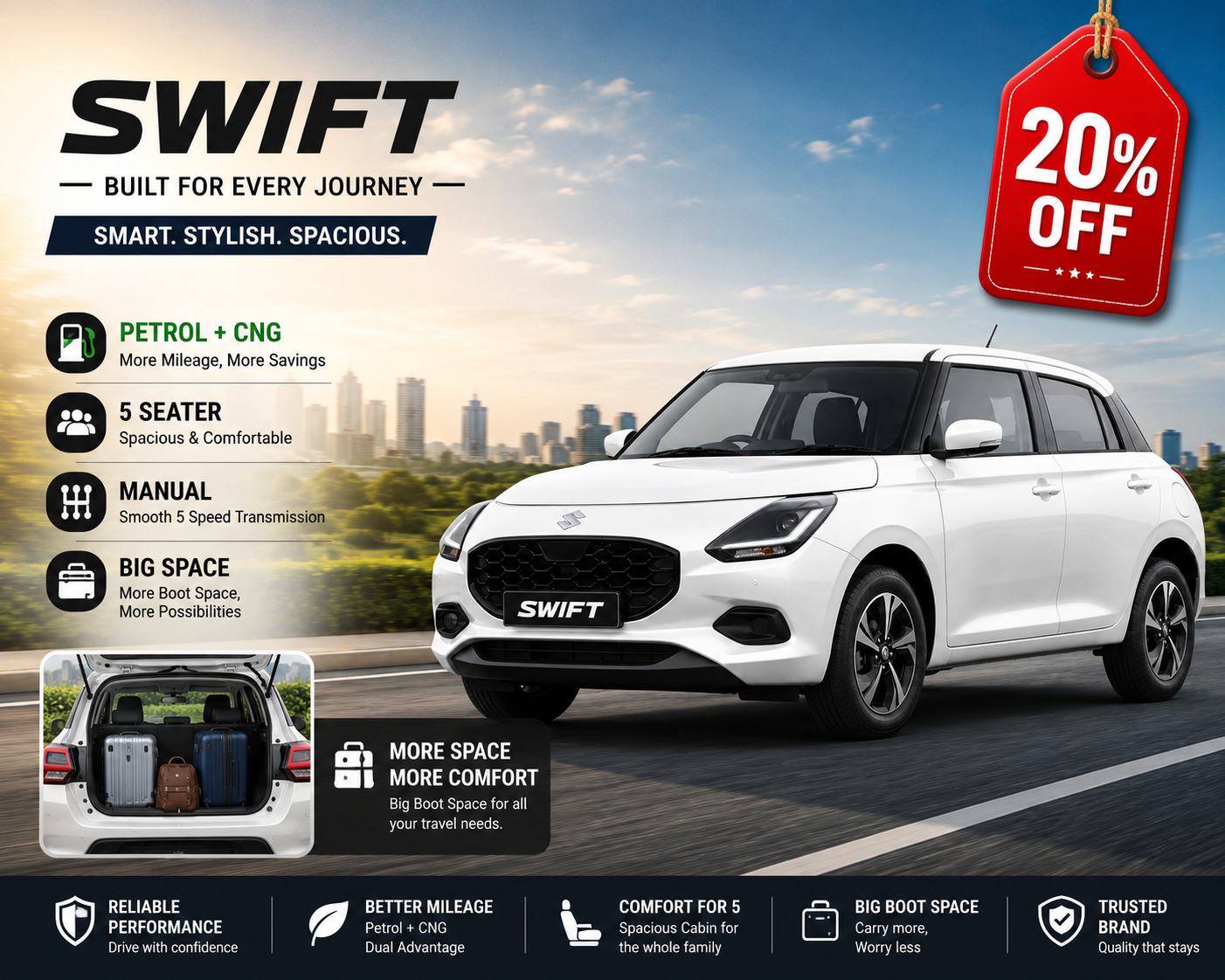 swift white cng